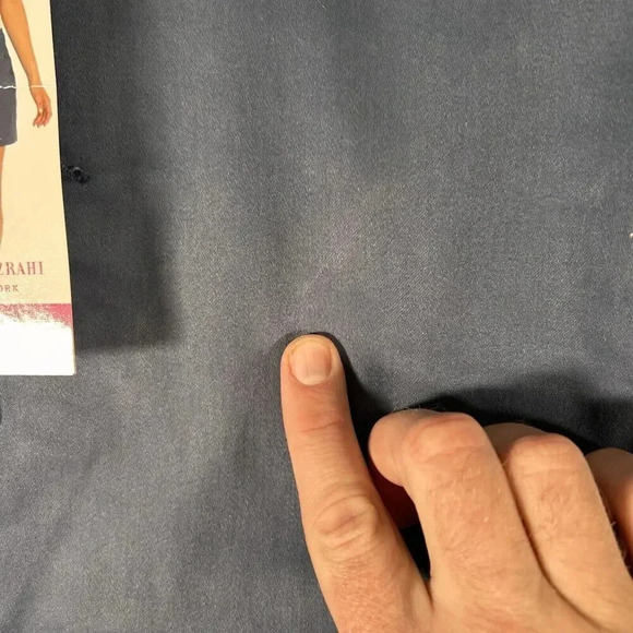 New Issac Mizrahi Shorts Women's 14 Blue Chino Button Pockets Tailored Cotton Bl - Picture 5 of 10